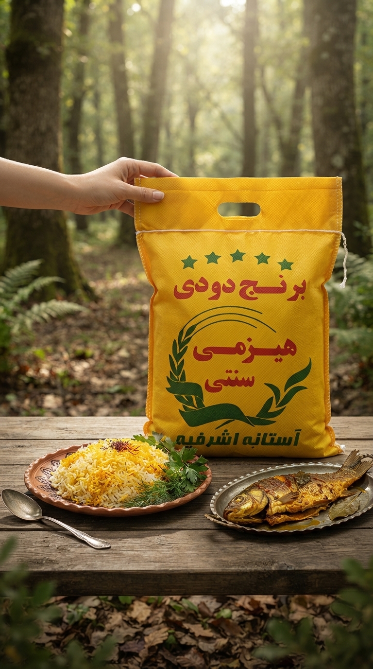 برنج سنتی دودی هیزمی آستانه‌اشرفیه(۵کیلویی)